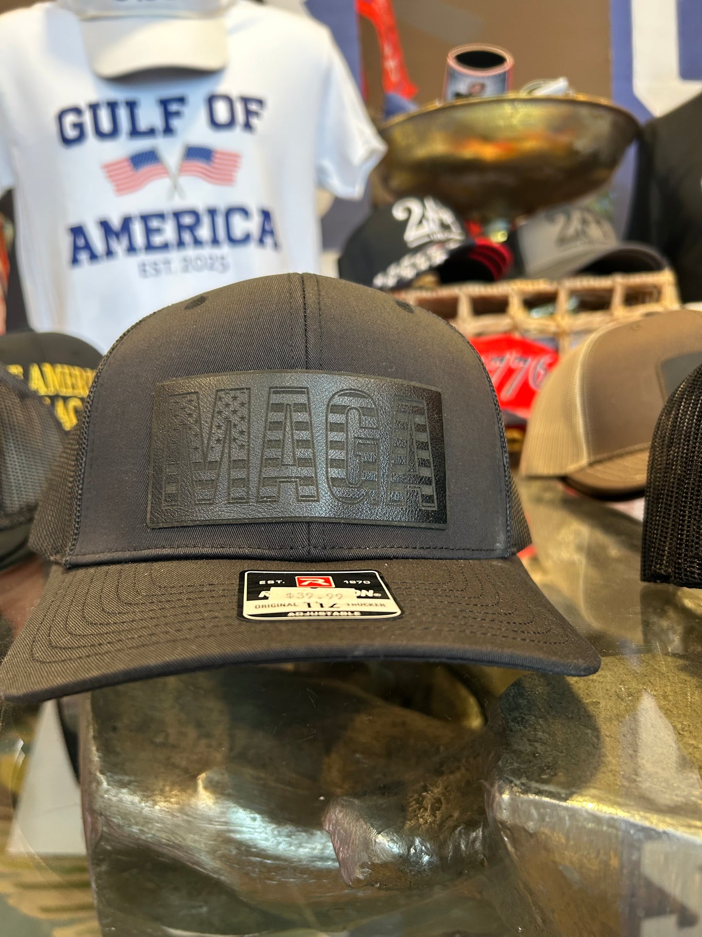 MAGA flag snap back cap