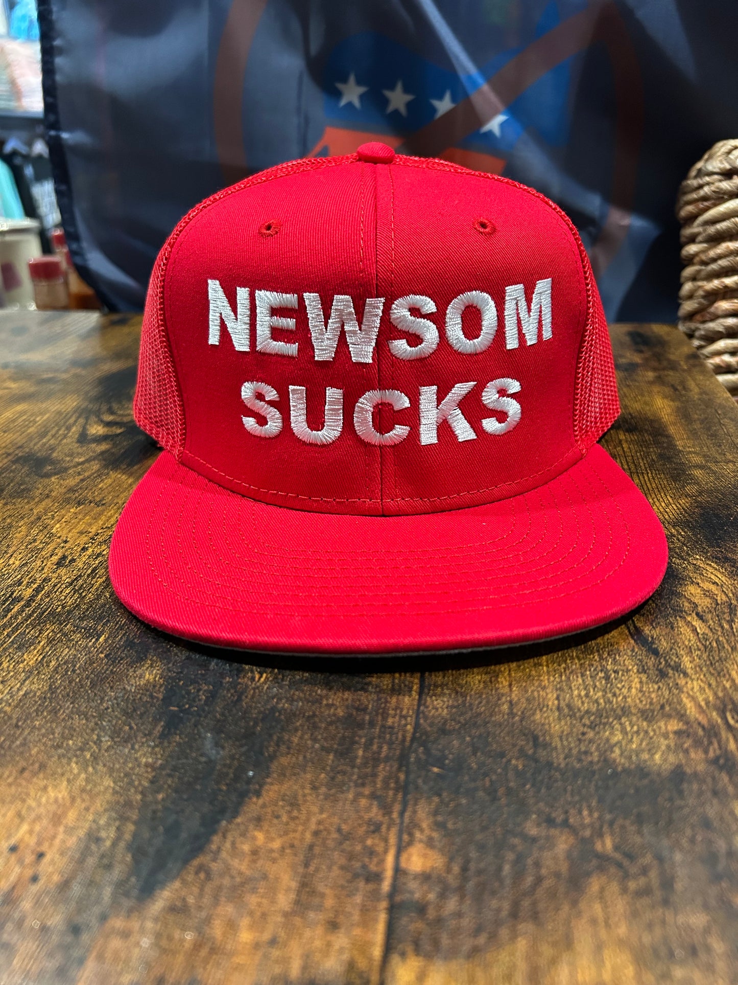Newsom Sucks snap back hat