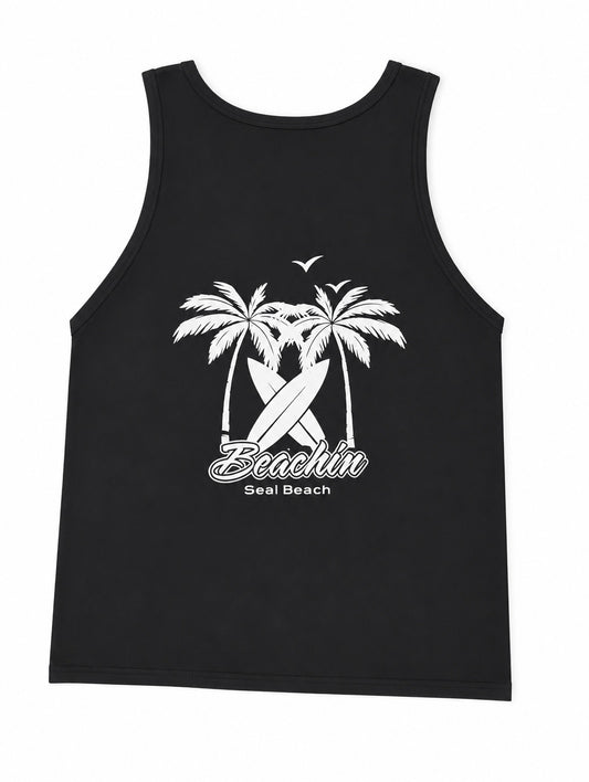 Beachin beach scene tank