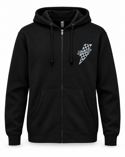 Beachin Checkered Bolt Zip up hoodie