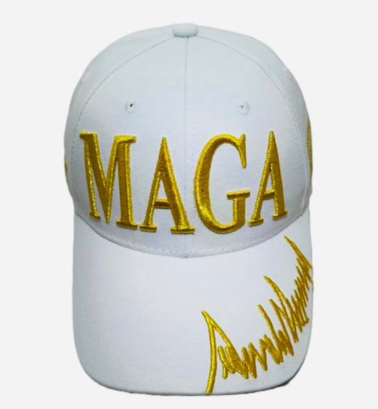 MAGA White & Gold hat