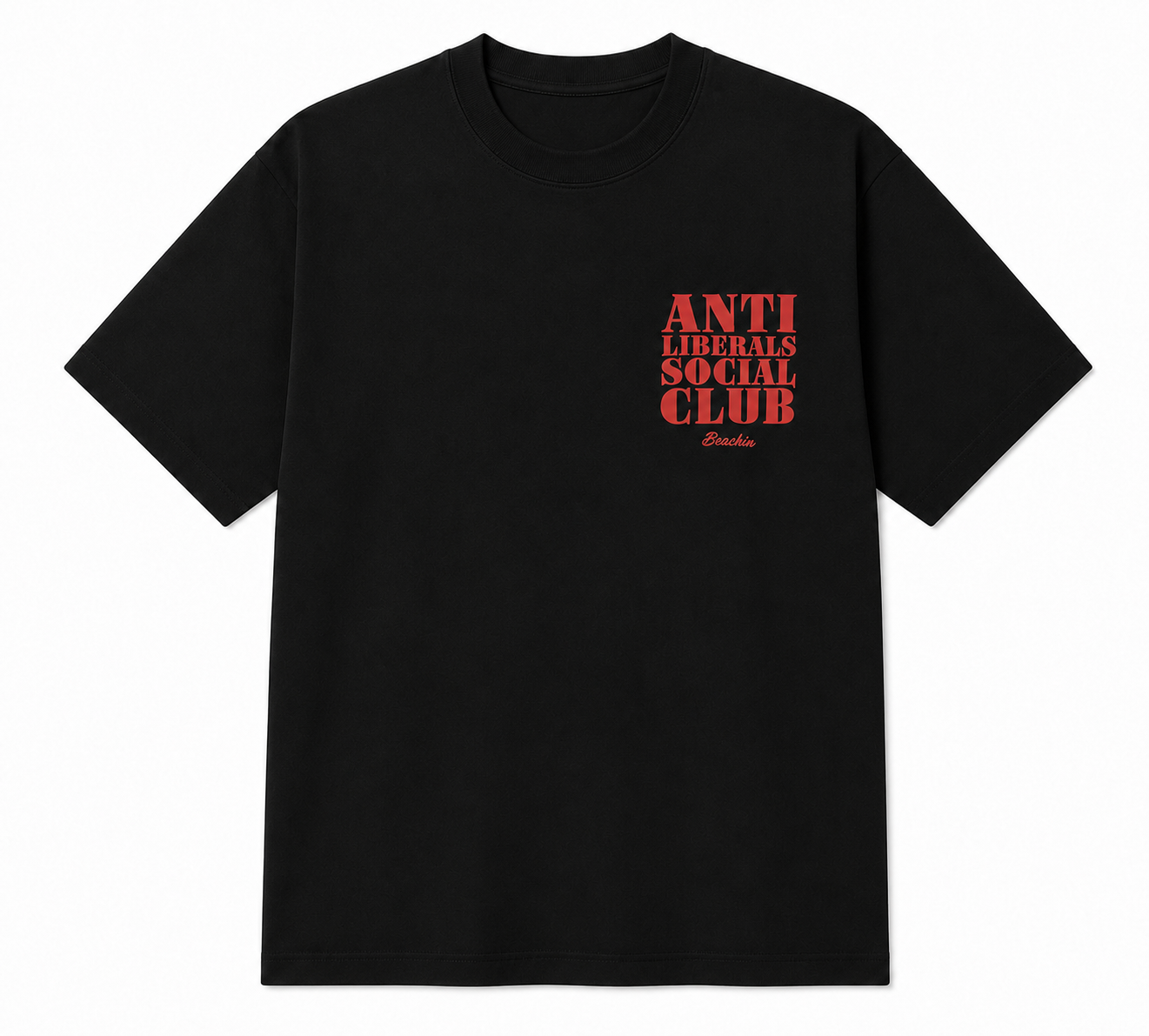 ANTI LIBERALS black red TEE